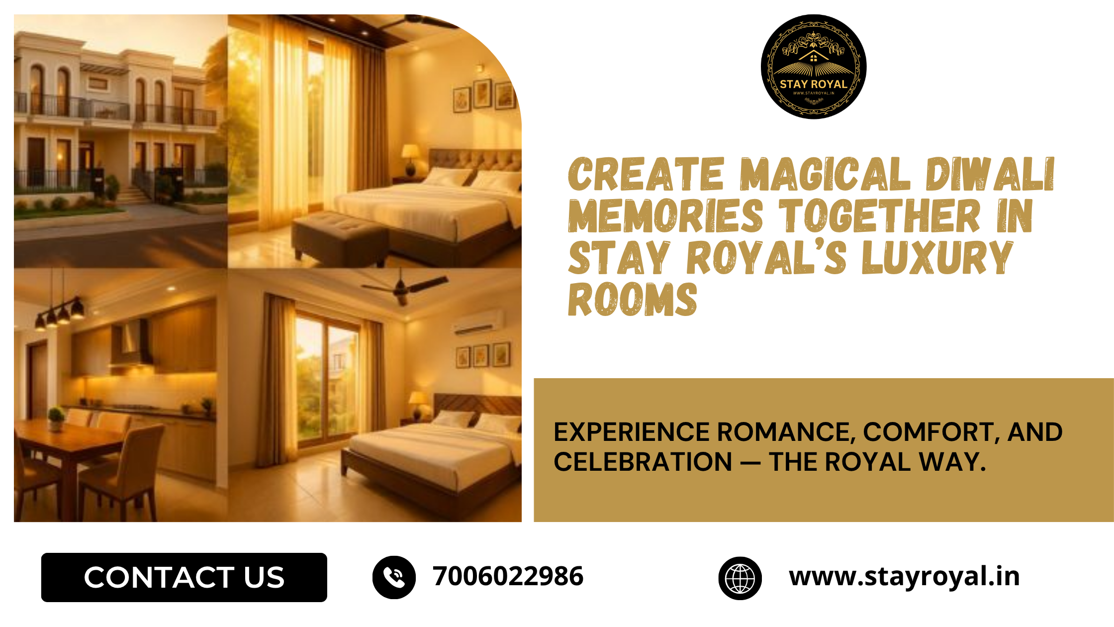 Create Magical Diwali Memories Together in Stay Royal’s Luxury Rooms