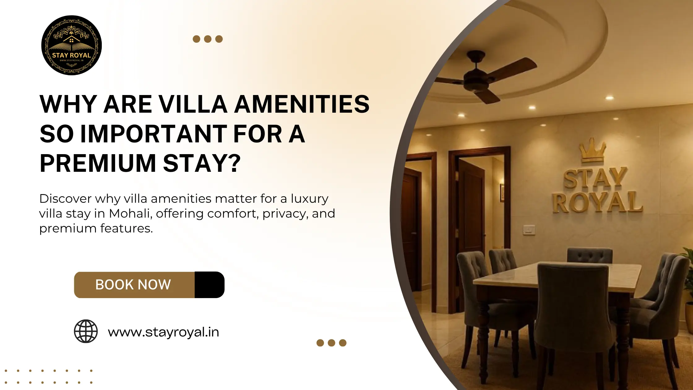 Amenities in a luxury villa